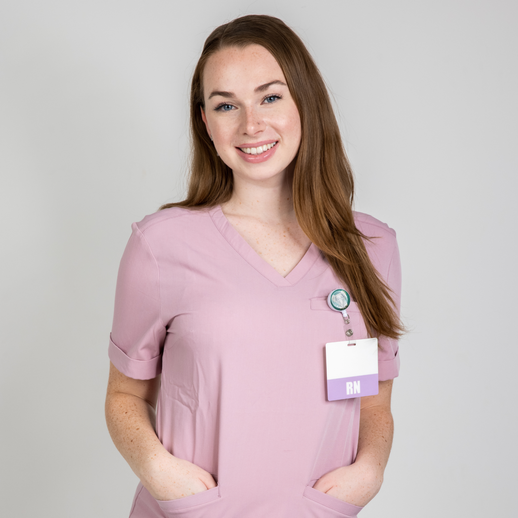 Scrub Top-Dusty pink